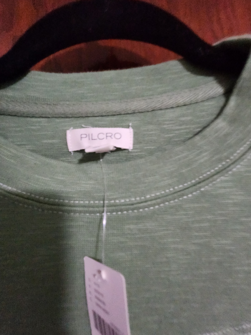 NWT Anthropologie Pilcro 3/4 Sleeve Varsity Tee XS Green Pink 25 - Picture 4 of 5